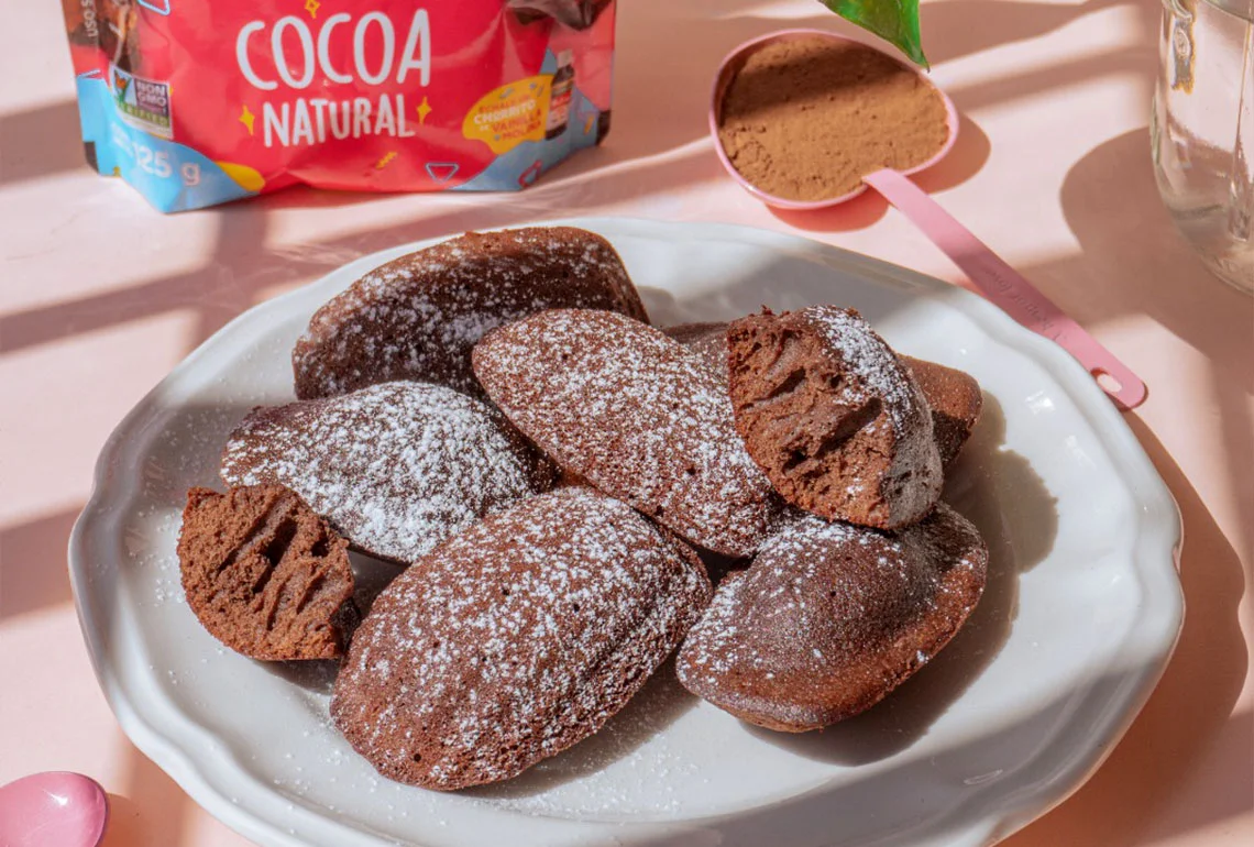 Madeleines o magdalenas francesas de chocolate